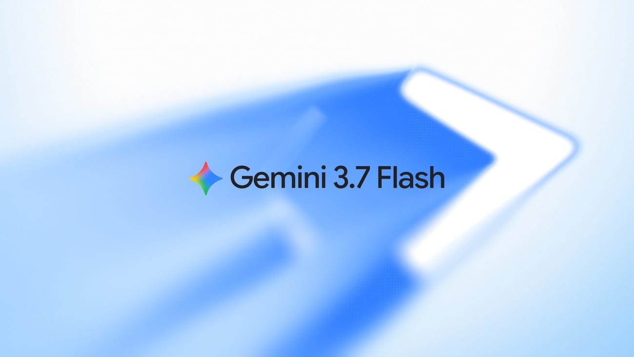 Google 공식 블로그의 Gemini 3.7 Flash 히어로. 별 아이콘과 모델 이름
