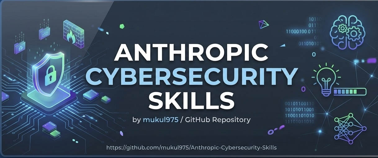 Anthropic-Cybersecurity-Skills 공식 배너