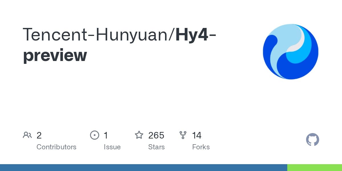 GitHub Tencent-Hunyuan/Hy4-preview 오픈그래프