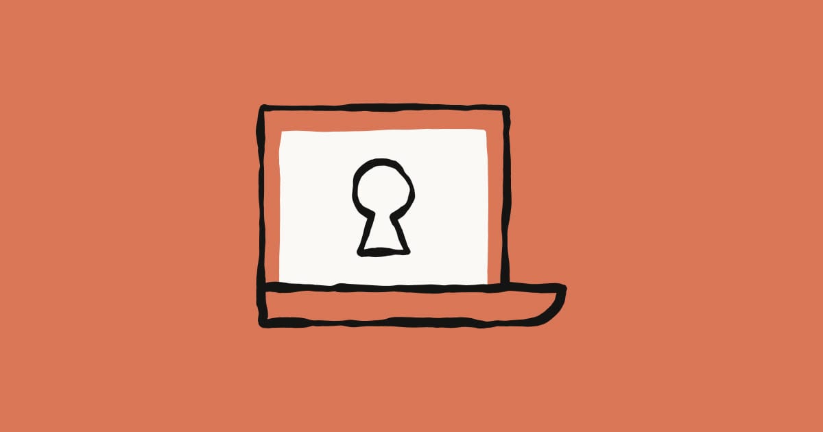 Claude Security 제품 페이지 공식 OG. 노트북 화면에 열쇠구멍