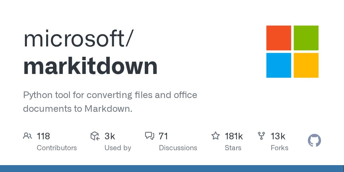microsoft/markitdown