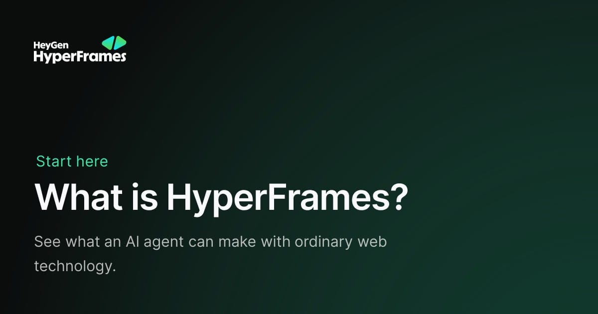 HyperFrames 소개 문서 OG