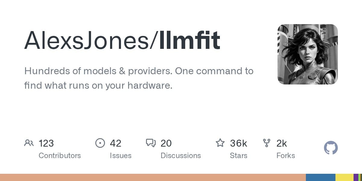llmfit GitHub 소셜 프리뷰