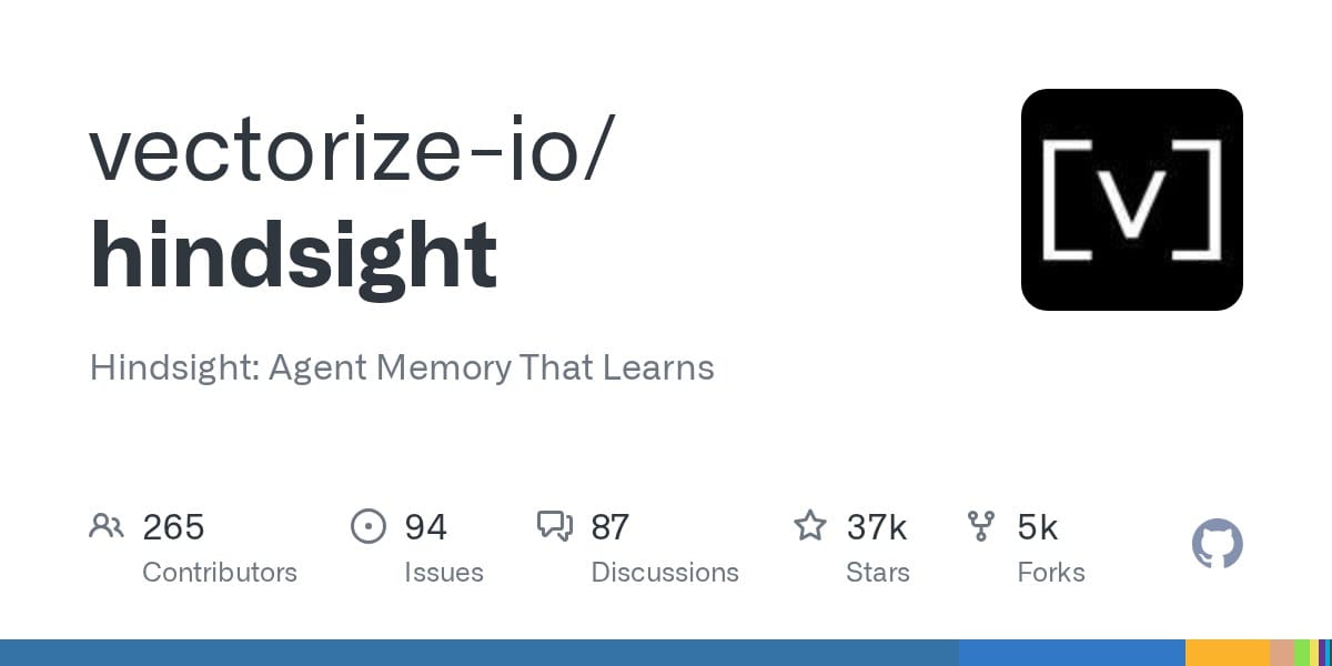 vectorize-io/hindsight GitHub OG 카드