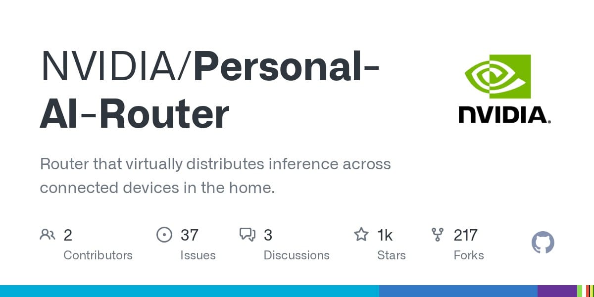 NVIDIA Personal-AI-Router GitHub 소셜 프리뷰