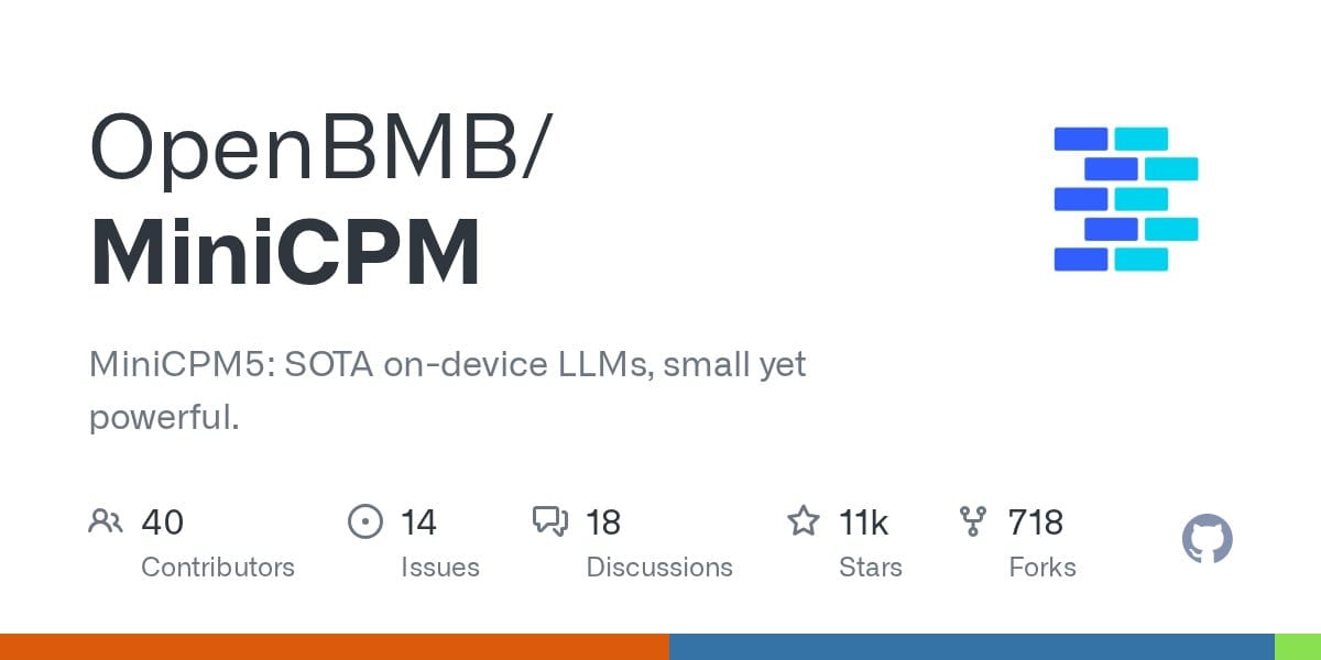 GitHub OpenBMB/MiniCPM 공식 OG